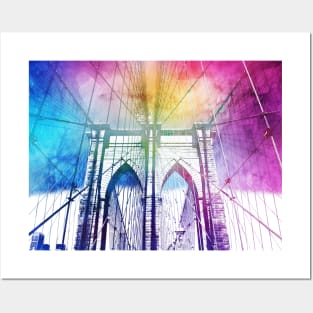 Brooklyn Bridge (watercolor) Posters and Art